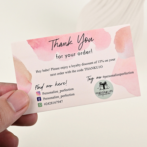 Cartes de remerciement personnalisées avec logo de votre marque pour emballages de luxe e-commerce, idéales pour les petites entreprises (vente en gros) - Product Image 1