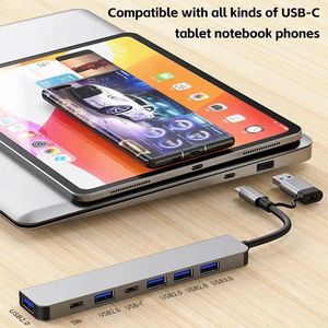 8 in 1 <b>USB</b> <b>C</b> Expander Docking Station <b>USB</b> 3.0 Hub Laptop Adapter TF SD <b>Card</b> <b>Reader</b> - Product Image 4