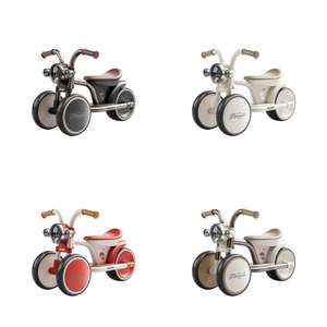 Tricycle pour enfants de style <span class=keywords><strong>vintage</strong></span>, <span class=keywords><strong>3</strong></span> <span class=keywords><strong>roues</strong></span>, vélo pour tout-petits avec phare, poussette rétro pour bébé, possibilité de personnalisation des couleurs - Product Image 4