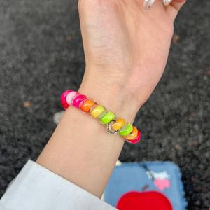 Bracelet IVANHOE arc-en-ciel dégradé pour Apple Watch, bracelet élastique souple pour <span class=keywords><strong>iWatch</strong></span> 11 10 9 8 SE, 42 49 46 45 41 44 mm - Product Image 5