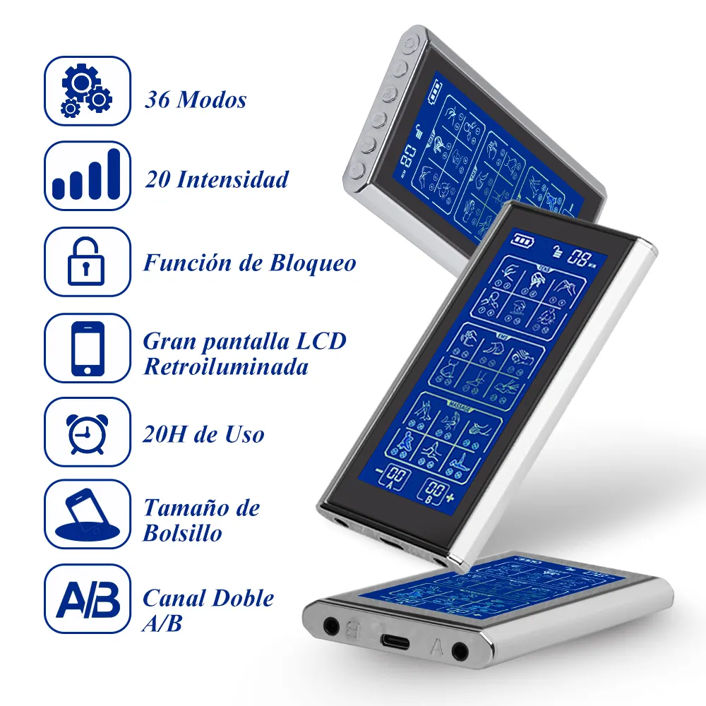 Dual Channel Tientallen 7000 Digitale Eenheid Ems Spierstimulator Therapytens Machine Voor Rug Schouderzenuw Taille Pijnverlichting