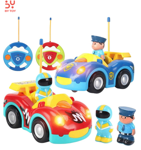 Offres Spéciales facile à utiliser télécommande dessin animé Police radiocommande enfants électrique radiocommande voiture de course jouets pour les tout-petits - Product Image 3