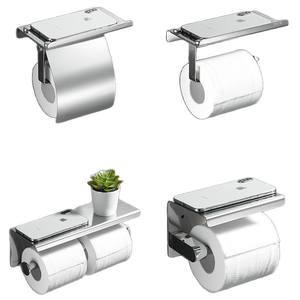 YOTO porte-papier hygiénique en acier inoxydable support de rangement pour téléphone portable rouleau sans poinçon papier toilette serviettes boîtes accessoires de salle de bain - Product Image 5