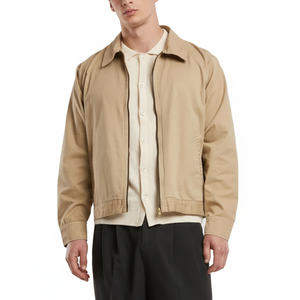 Chaqueta de Lona Personalizada con Cuello de Pana para Hombre, Chaqueta de Lona al por Mayor, Chaquetas de Trabajo de Algodón de Alta Calidad - Product Image 1