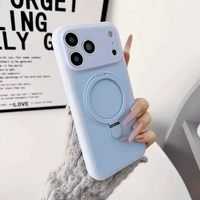 Groothandel gekleurde frosted magnetische telefoonhoesjes met onzichtbare ringhouders standaard Girly voor iPhone 17 16 Pro Max covers