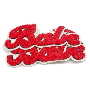 Giá rẻ Chenille thêu vá tùy chỉnh Chenille Thư Các Bản vá lỗi cho quần áo - Product Image 1