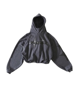 Sudadera con Capucha Yingling Personalizada, 600 Gsm, Impresión 3D, Bordada, de Invierno, Corte Recortado, Algodón Cepillado Grueso, para Hombre - Product Image 4