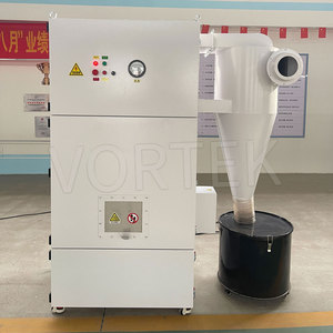 Collecteur de poussière industriel Vortek DL4018-200, extracteur de fumée de soudage mobile multifonction 3HP, neuf, 380V, minuterie 1H, 200L+120L - Product Image 2