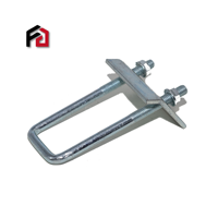 Support sismique Structure en acier Pince à poutre Dents Pince à barre en I Sismique avec plaque de serrage en platine de type C en acier au carbone Boucle en forme de U