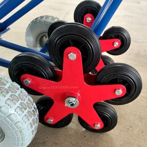 अनुकूलित भारी-शुल्क छह-पहिया फोल्डेबल हैंड ट्रक पाउडर लेपित लॉजिस्टिक्स ट्रॉली गाड़ी चार पहिया ओएम - Product Image 6