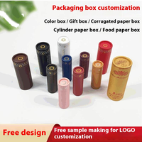 Boîte d'impression personnalisable recyclable de papier enduit cylindrique pour l'emballage de cadeau et d'artisanat de bougie de sucrerie de thé