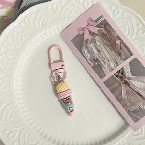 Adorable breloque suspendue en forme d'ours rose sonore, porte-clés mignon de dessin animé - Product Image 5