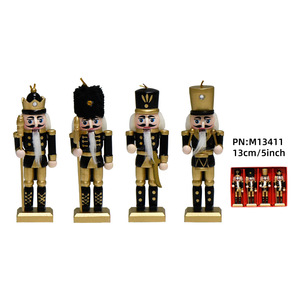 Commercio all'ingrosso 13cm soldato nordico schiaccianoci Design moderno ornamento di natale in legno massello casa oggetti decorativi - Product Image 5