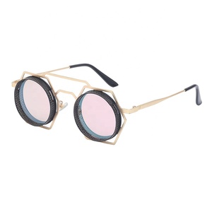 Lunettes <span class=keywords><strong>de</strong></span> soleil tendance pour hommes, style steampunk, haute qualité, verres UV400, monture en métal, lunettes <span class=keywords><strong>de</strong></span> soleil tendance - Product Image 4