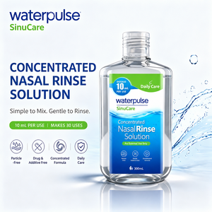 Waterpulse 300 mL Soluzione Salina Concentrata per Lavaggio Nasale Senza Intasamenti e Senza Sedimenti Adatta per Tutti i Tipi di Irrigatori Nasali per Lavaggio Quotidiano del Naso - Product Image 3