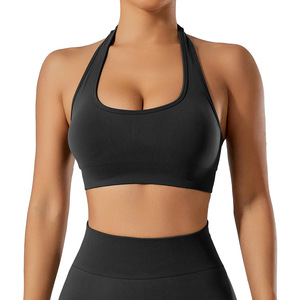 Sujetador deportivo sin costuras Allure Body con cuello en U, a prueba de golpes, transpirable, para correr, fitness, yoga, para mujeres. - Product Image 2