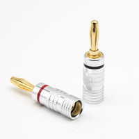 High-End HIFI Kupfer Vergoldeter Bananenstecker Lautsprecherkabel-Verbinder Schraubanschluss-Adapter Bananenstecker 4mm