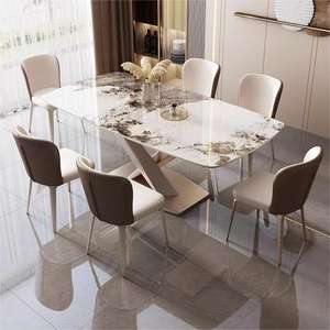 Muebles para el Hogar, Mesa de Centro Versailles de Cuero, Estilo Capitán, Contemporáneo, Moderno, Ligero, de Lujo, de Metal, para Sala de Estar - Product Image 3