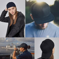 Casquette de baseball en nylon extensible de haute qualité, logo personnalisé, nouveau style, ajustée, dos fermé, sportive, formelle, pour homme