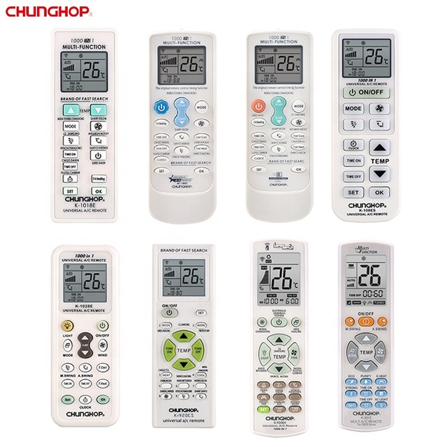 Manufacturer Custom Universal Fixed Code Plastic Air Conditioner Remote Control with Long Range and Digital LED Display