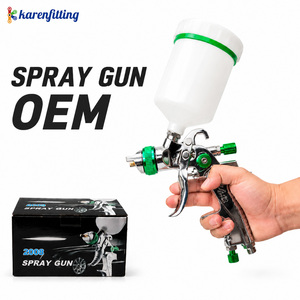 <span class=keywords><strong>Pistola</strong></span> pulverizadora HVLP ecológica con boquilla de 1.4/1.7/2.0mm, baja dispersión, alimentación por gravedad, herramienta para repintado de automóviles y recubrimiento de superficies - Product Image 3