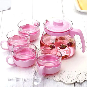 <span class=keywords><strong>Teiera</strong></span> in Vetro Resistente al Calore dal Design Moderno con Infusore e Filtro, Pratica Tazza per Tè o Caffè per Ufficio o Casa - Product Image 5