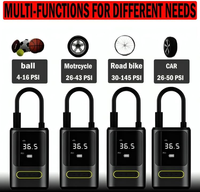 Gonfleur de pneus de vélo électrique miniature portable, recharge sans fil, affichage LED, pompe à air ABS 150 psi, lumière d'urgence