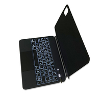 Casing kulit pelindung Keyboard sentuh, generasi kedua nirkabel kontrol dengan casing untuk iPad Pro 11 Air4 & 10.9 kompatibel dengan IOS