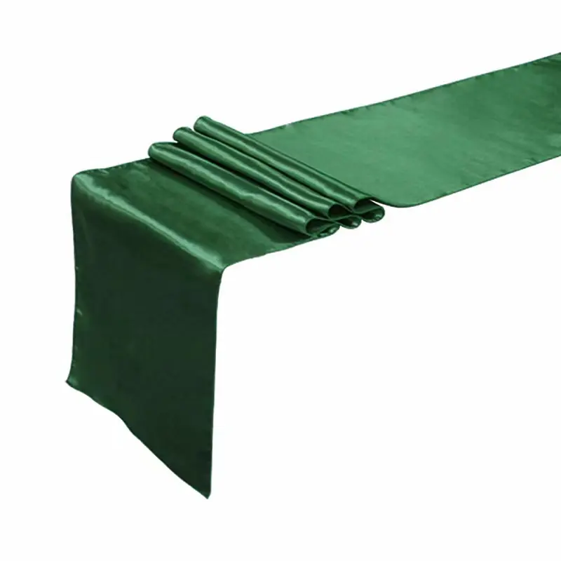 Wholesale Satin Table Runners Hotel Party Event Wedding Decoration Green Table Runner