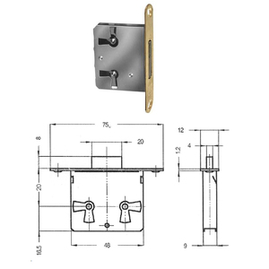 Serratura per Mobili Senza Chiave 32/20 mm. - Product Image 2