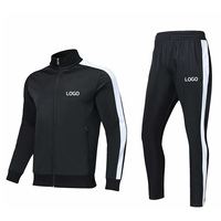 Nouvelle Survette Homme veste d'entraînement sublimée personnalisée plaine Slim Fit ensembles maillots survêtements noir blanc combinaison d'entraînement pour hommes