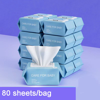 Lingettes humides OEM Nature Organic Water 80 pièces 20 pièces Soins de la peau Mains Bouche Bébé