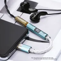 NICEHCK NK1 MAX – câble adaptateur de décodage haute fidélité, plaqué argent, type-c vers prise jack 3.5mm, convertisseur de puce DAC