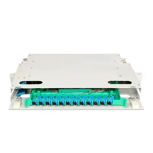 Optical fiber Distribution Frame FTTH 19 Inch Rack Mount 12 Port Cabinet SC FC 12 core ODF