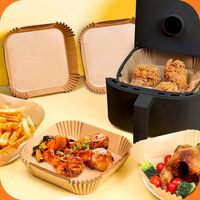 Custom Simple Square Parchment Air Fryer Oven Paperboard Household Air Fryer Paper for Cooking