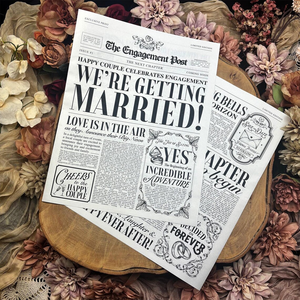 Wedding Day Newspaper <strong>Program</strong> A4 Real Newsprint Paper Wedding Invitation Newspaper Tabloid Size Unique Invites - Product Image 3