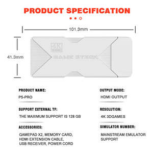 Console <span class=keywords><strong>de</strong></span> jeux vidéo P5 PRO avec manette sans fil 2.4G, 4K, 35000 jeux, 64 Go, stick <span class=keywords><strong>de</strong></span> jeu rétro compatible avec PS1/GBA/NES - Product Image 5