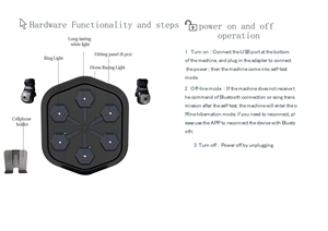 Máy tập đấm bốc thông minh gắn tường RS ONEPUNCH phiên bản nâng cấp mới, tích hợp nhạc - Product Image 6