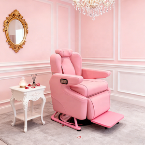 Rosa Sofa-Stil Pediküre-Spa-Stuhl mit Sofasitz und Überlaufschutz-Fußbecken für Nagelstudio und SPA-Einrichtung - Product Image 1