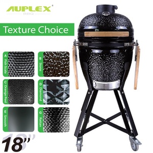Auplex <span class=keywords><strong>Brasero</strong></span> Kamado Fumoir en céramique 18 pouces Camping Extérieur BBQ <span class=keywords><strong>Barbecue</strong></span> Grill <span class=keywords><strong>Barbecue</strong></span> - Product Image 4