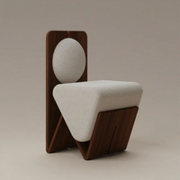 Chaise de salle à manger en bois massif de style nordique moderne avec revêtement en tissu pour hôtel, appartement, villa, restaurant