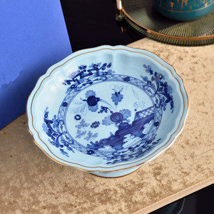 Italian Style Retro Classic Porcelain High Footed On-Glazed Durable Fruit Platter Eco-Friendly Customizable Hotel Dinnerware - Product Image 4