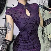 Nouvelle Robe Cheongsam Élégante Style Chinois 2025 – Nouveautés Printemps – Vêtements Gothiques pour Femme