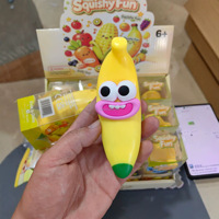 Jouet sensoriel anti-stress en forme de banane, fait main, à presser, avec expression amusante, prêt à être expédié