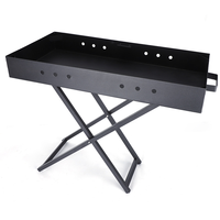 Barbecue rectangulaire de type X en gros, barbecue pliable d'extérieur, barbecue portable, barbecue vertical au charbon de bois