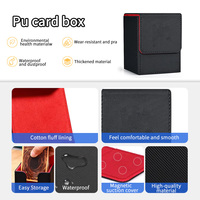 Boîte de rangement pour cartes de collection, capacité de plus de 150 cartes et cartes de visite, en cuir PU, style tendance pour TCG/CCG