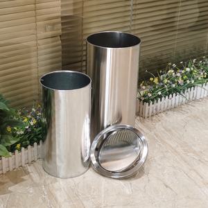 धातु कचरा बिन होटल लॉबी स्टेनलेस स्टील अधिकतम इनडोर कार्टन बॉक्स अनुकूलित ब्रश स्थायी भंडारण बाल्टी ग्राहक लोगो - Product Image 5