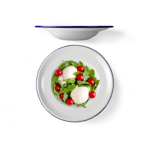 طبق شاي دائري معدني مطلي بالمينا من الخزف الصيني قابل للحمل يُمكن الطباعة عليه حسب الطلب - Product Image 3