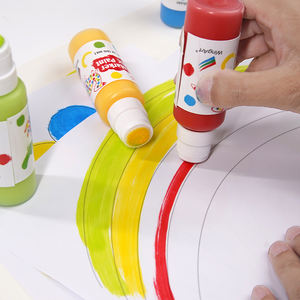 Wingart 4PK 60ml 男女通用亚克力颜料套装 DIY 绘画木制多色涂抹器纸玻璃画布绘画玩具 - Product Image 3