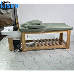 เตียงสระผมนวดไทยโครงไม้เนื้อแข็งยี่ห้อ Kisen Salon สำหรับร้านเสริมสวยและร้านตัดผม - Product Image 5
